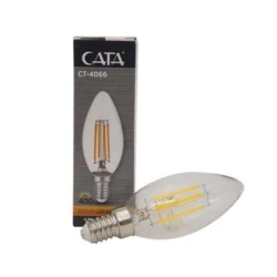 Cata 4W Flamanlı Şeffaf Led Buji Ampul CT-4066 Günışığı - 1