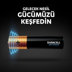 Duracell Optimum AAA Alkalin İnce Kalem Pil, 1,5V (LR03 / MN2400), 4’lü Paket - 3