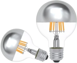 ECOLITE LED CROWN SILVER G45 TOP AMPUL (AYNALI ENDİREKT GÜMÜŞ) 4W E27 370 lümen 15.000 saat 2700K SARI - 2