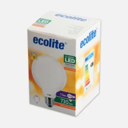 Ecolite Soft Filament G95 7.5 W Sarı Klasik E27 Duy Led Ampul - 3