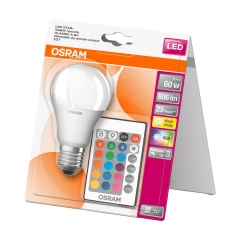 Osram Led Star Rgbw Class A 9W/2700K E27 806 Lm - Uzaktan Kumandalı Renk Değiştiren Ampul Sarı Işık - 1