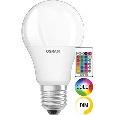 Osram Led Star Rgbw Class A 9W/2700K E27 806 Lm - Uzaktan Kumandalı Renk Değiştiren Ampul Sarı Işık - 2