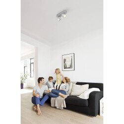 Philips Lighting Star Spot Işığı, 2 Ayarlanabilir Işık Noktası, Entegre Led, 5W, Yuvarlak Taban, Gri - 4