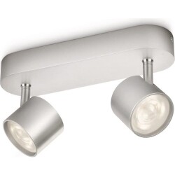 Philips Lighting Star Spot Işığı, 2 Ayarlanabilir Işık Noktası, Entegre Led, 5W, Yuvarlak Taban, Gri - 1