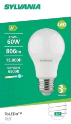 Sylvania E27 LED Ampul 8.5W Beyaz Işık - 1