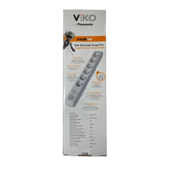 Viko 6'lı Akım Korumalı, Çocuk Korumalı Anahtarlı Priz